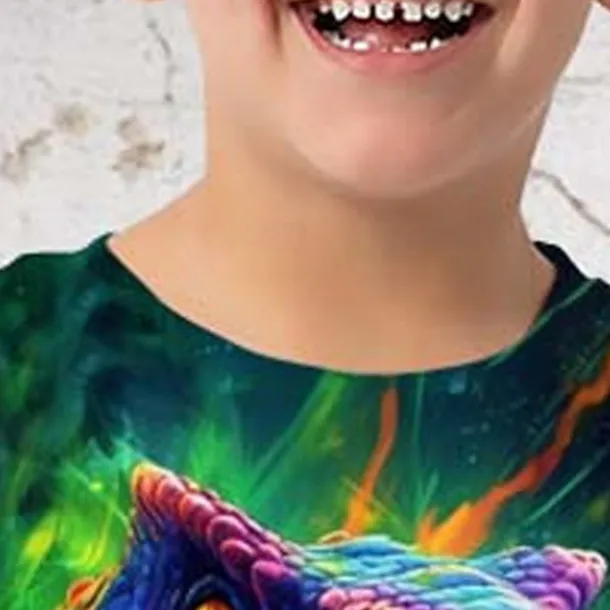 Boys 3D Graphic Animal Dinosaur T shirt Short Sleeve 3D Print Summer Spring Active Sports Fashion Kids 3-12 Years Outdoor Casual Daily Regular Fit