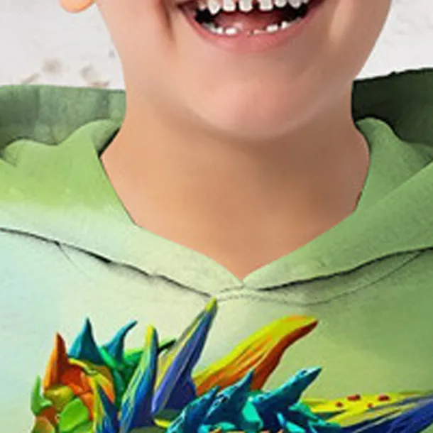 Boys 3D Graphic Animal Dinosaur Hoodie Long Sleeve 3D Print Summer Spring Fall Fashion Streetwear Cool Polyester Kids 3-12 Years Outdoor Casual Daily Regular Fit
