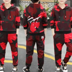 Boys 3D Graphic Camouflage Clothing Set Long Sleeve Spring Fall Daily Basic Kids 3-12 Years Outdoor Indoor Regular Fit
