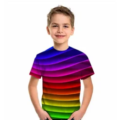 Boys 3D Graphic 3D T shirt Tee Short Sleeve 3D Print Active Kids