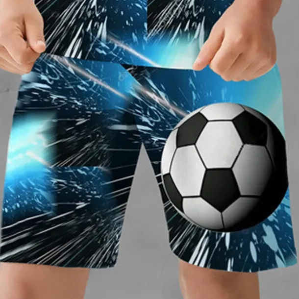 Boys 3D Graphic Football T-shirt & Shorts T-shirt Set Clothing Set Short Sleeve 3D prints Summer Spring Active Sports Fashion Kids 3-13 Years Outdoor Vacation Street Regular Fit