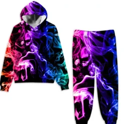 Boys 3D Graphic Galaxy Hoodie & Sweatpants Set Clothing Set Long Sleeve Spring Fall Winter Sports Fashion Daily Kids 3-12 Years Outdoor Vacation Street Regular Fit