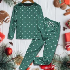 Boys 3D Graphic Snowflake Christmas Pajamas Pajama Sets Tee & Pants Pajama Sets Long Sleeve 3D Print Fall Winter Active Basic Kids 4 years+ Crew Neck Home Daily Regular Fit