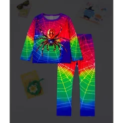 Boys 3D Graphic Spider Pajama Sets Tee & Pants Pajama Sets Long Sleeve 3D Print Fall Winter Active Basic Kids 4 years+ Crew Neck Home Daily Regular Fit