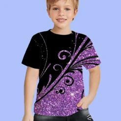 Boys 3D Graphic T shirt Short Sleeve 3D Print Summer Spring Active Sports Fashion Kids 3-12 Years Outdoor Daily Indoor Regular Fit