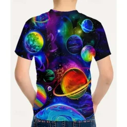 Boys 3D Graphic T shirt Tee Short Sleeve Summer Spring Fashion Basic Kids 4-12 Years Crew Neck Outdoor Casual Daily Regular Fit