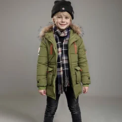 Boys' 3D Kids Puffer Jacket Plain Letter Down Jacket Coat Parka Long Sleeve Winter Active Cool Kids 4-13 Years School Street Regular Fit