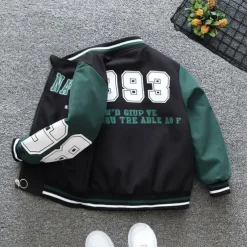Boys 3D Letter Coat Outerwear Long Sleeve Spring Fall Streetwear Sport Basic Kids 4-12 Years Vacation Sport Daily Regular Fit