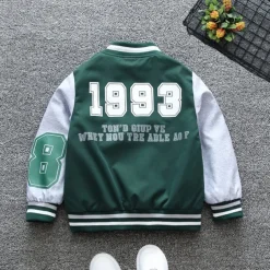 Boys 3D Letter Coat Outerwear Long Sleeve Spring Fall Streetwear Sport Basic Kids 4-12 Years Vacation Sport Daily Regular Fit