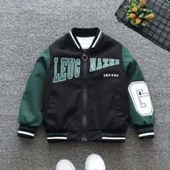 Boys 3D Letter Coat Outerwear Long Sleeve Spring Fall Streetwear Sport Basic Kids 4-12 Years Vacation Sport Daily Regular Fit