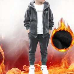 Boys 3D Letter Hoodie & Sweatpants Set Clothing Set Long Sleeve Fall Winter Fashion Cool Kids 3-12 Years Vacation Regular Fit