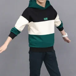 Boys 3D Letter Hoodie & Sweatpants Set Clothing Set Long Sleeve Fall Winter Fashion Cool Kids 3-12 Years Vacation Regular Fit