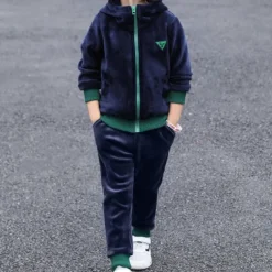 Boys 3D Letter Hoodie & Sweatpants Set Clothing Set Long Sleeve Fall Winter Fashion Cool Kids 3-12 Years Vacation Regular Fit