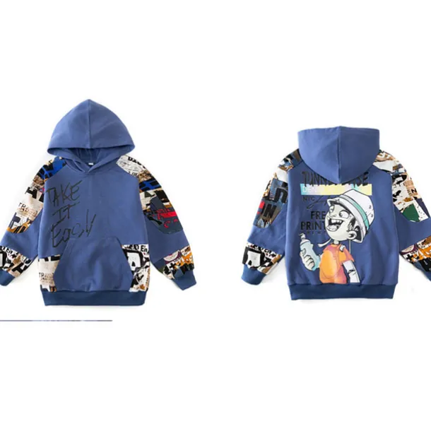 Boys' 3D Letter Hoodie & Sweatpants Set Tracksuits Long Sleeve Fall Cool Street Style Kids 5-13 Years Outdoor Loose Fit