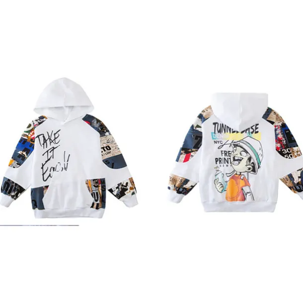 Boys' 3D Letter Hoodie & Sweatpants Set Tracksuits Long Sleeve Fall Cool Street Style Kids 5-13 Years Outdoor Loose Fit