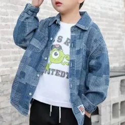 Boys' 3D Plaid Coat Outerwear Long Sleeve Spring Fall Streetwear Sport Basic Kids 4-12 Years Vacation Sport Daily Regular Fit