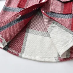 Boys 3D Plaid Shirts Long Sleeve Fall Winter Fashion Basic Kids 4-12 Years Lapel Outdoor Casual Daily Regular Fit