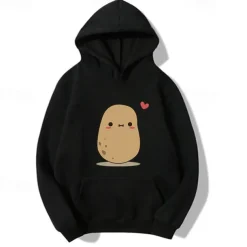 Boys 3D Potato Hoodie Long Sleeve 3D Print Fall Winter Fashion Cute Kids 3-13 Years Outdoor Daily Regular Fit