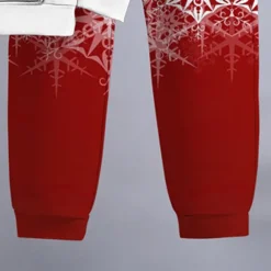 Boys 3D Snowflake Christmas Sets Hoodie & Sweatpants Set Long Sleeve 3D Printing Fall Winter Active Fashion Cool Kids 3-12 Years Hooded Outdoor Vacation Street Regular Fit