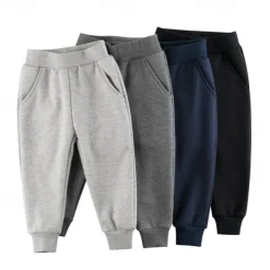 Boys 3D Solid Color Pants Sweatpants Fall Winter Active Basic Kids 4 years+ Outdoor Sport Casual Regular Fit