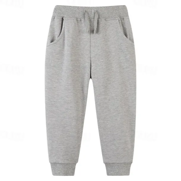 Boys 3D Solid Color Pants Sweatpants Spring Fall Active Basic Kids 4 years+ Outdoor Sport Casual Regular Fit