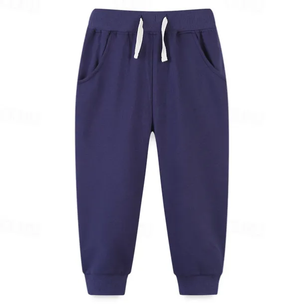 Boys 3D Solid Color Pants Sweatpants Spring Fall Active Basic Kids 4 years+ Outdoor Sport Casual Regular Fit