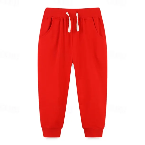 Boys 3D Solid Color Pants Sweatpants Spring Fall Active Basic Kids 4 years+ Outdoor Sport Casual Regular Fit