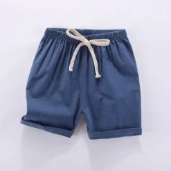 Boys 3D Solid Color Pants Shorts Basic Kids 2-9 Years School