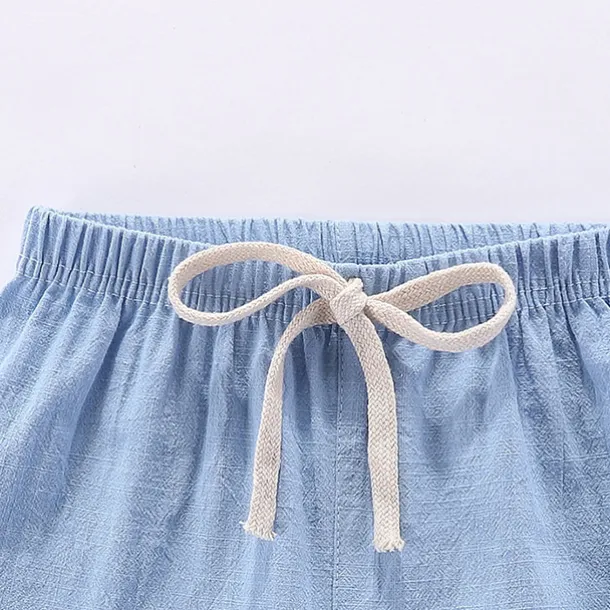 Boys 3D Solid Color Pants Shorts Basic Kids 2-9 Years School