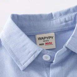 Boys 3D Solid Color Shirts Long Sleeve Summer Spring Fashion Basic Little Kids(4-7ys) 4-7 Years Lapel Outdoor Casual Daily Regular Fit