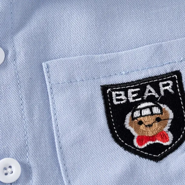 Boys 3D Solid Color Shirts Long Sleeve Summer Spring Fashion Basic Little Kids(4-7ys) 4-7 Years Lapel Outdoor Casual Daily Regular Fit