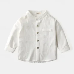 Boys 3D Solid Color Shirts Long Sleeve Summer Spring Fashion Basic Little Kids(4-7ys) 4-7 Years Shirt collar Outdoor Casual Daily Regular Fit