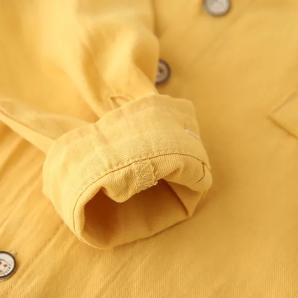 Boys 3D Solid Color Shirts Long Sleeve Summer Spring Fashion Basic Little Kids(4-7ys) 4-7 Years Shirt collar Outdoor Casual Daily Regular Fit