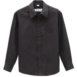 Boys 3D Solid Color Shirts Long Sleeve Spring Fall Fashion Cool Kids 3-13 Years Formal Indoor Regular Fit