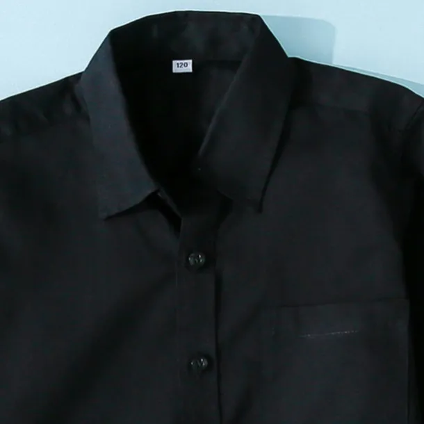 Boys 3D Solid Color Shirts Long Sleeve Spring Fall Fashion Cool Kids 3-13 Years Formal Indoor Regular Fit