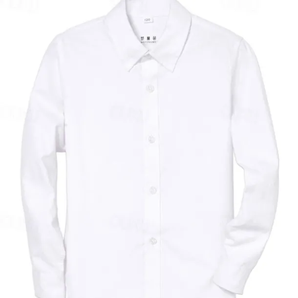 Boys 3D Solid Color Shirts Long Sleeve Summer Spring Active Basic Kids 3-13 Years Outdoor Daily Regular Fit