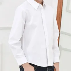 Boys 3D Solid Color Shirts Long Sleeve Summer Spring Active Basic Kids 3-13 Years Outdoor Daily Regular Fit