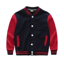 Boys' 3D Striped Coat Long Sleeve Fall Active Vintage Kids School Daily