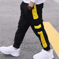 Boys 3D Striped Pants Fall Winter Active Kids 3-12 Years Casual Daily