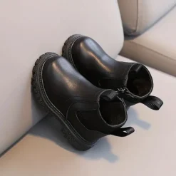 Boys Girls' Boots Daily PU Little Kids(4-7ys) Toddler(2-4ys) Daily Black White Brown Summer Spring Fall