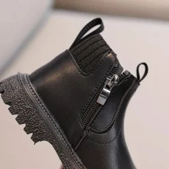 Boys Girls' Boots Daily PU Little Kids(4-7ys) Toddler(2-4ys) Daily Black White Brown Summer Spring Fall