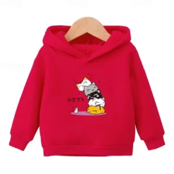 Boys Girls' 3D Cartoon Cat Hoodie Long Sleeve Fall Winter Fashion Basic Kids 4-7 Years Hooded Outdoor Casual Daily Regular Fit