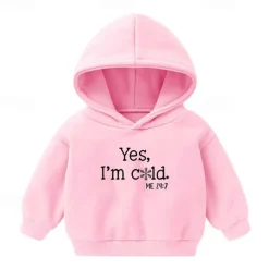 Boys Girls' 3D Letter Hoodie Long Sleeve Fall Winter Fashion Basic Kids 4-7 Years Hooded Outdoor Casual Daily Regular Fit