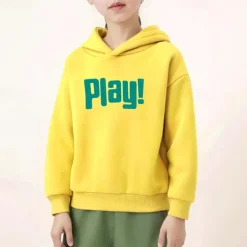 Boys Girls' 3D Letter Hoodie Long Sleeve Fall Winter Fashion Basic Kids 4-7 Years Hooded Outdoor Casual Daily Regular Fit