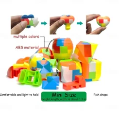 Brain Teaser Puzzles for Teenagers and Adults 12Pcs 3D Unlock Interlock Magic Ball Puzzle ToysMindIQ Test Plastic Puzzle Games for Teens