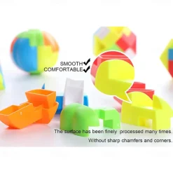Brain Teaser Puzzles for Teenagers and Adults 12Pcs 3D Unlock Interlock Magic Ball Puzzle ToysMindIQ Test Plastic Puzzle Games for Teens