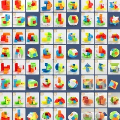 Brain Teaser Puzzles for Teenagers and Adults 12Pcs 3D Unlock Interlock Magic Ball Puzzle ToysMindIQ Test Plastic Puzzle Games for Teens