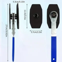 Brake Caliper Press Tool, Brake Piston Spreader, 360 Degree Ratchet Swing Wrench With 2Pcs Steel Plates For Car Ratcheting, Single Twin Quad Piston Calipers Brake Pads Replacement