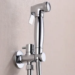 Brass Bathroom Sink Faucet,Single Handle One Hole Self-Cleaning Handheld bidet Sprayer with Cold Water Only