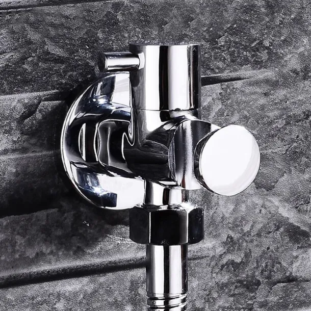 Brass Bathroom Sink Faucet,Single Handle One Hole Self-Cleaning Handheld bidet Sprayer with Cold Water Only